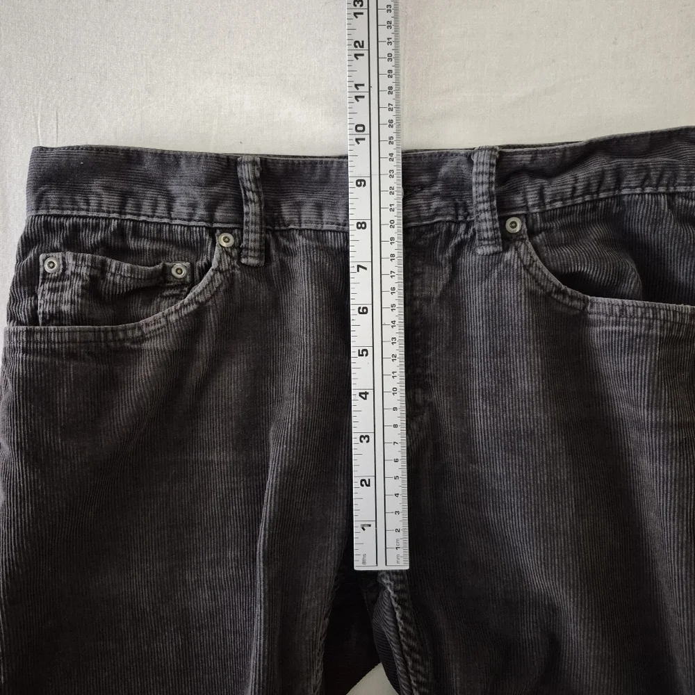 Banana Republic Pants Mens 32x30 Gray Corduroy Pima‎ Cotton Straight Leg Retro